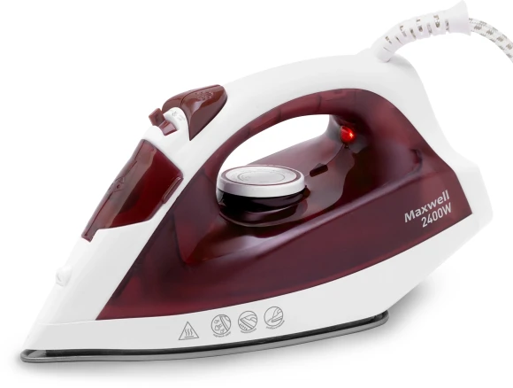 Утюг Maxwell MW-3006 2400Вт белый/бордовый