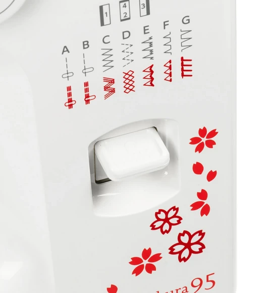 Швейная машина Janome Sakura 95 белый/цветы