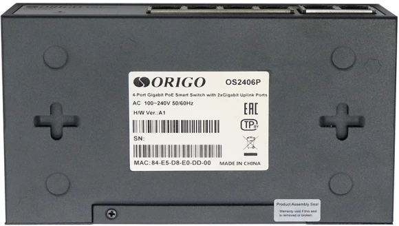 Коммутатор Origo OS2406P/60W OS2406P/60W/A1A (L2) 6x1Гбит/с 4PoE 60W настраиваемый Коммутатор Origo OS2406P/60W OS2406P/60W/A1A (L2) 6x1Гбит/с 4PoE 60W настраиваемый
