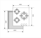 Газовая варочная поверхность Lex GVG 430 BL черный Газовая варочная поверхность Lex GVG 430 BL черный