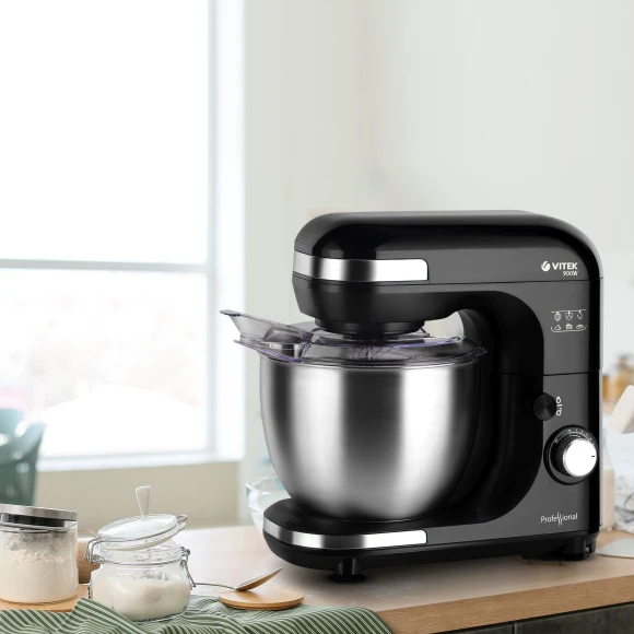 Кухонная машина Vitek VT-1431 BK планетар.вращ. 900Вт черный