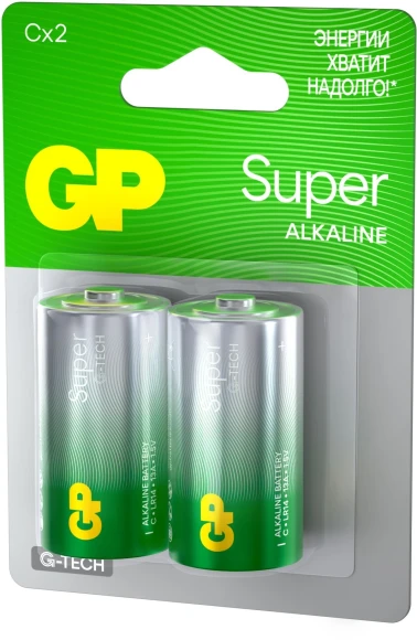 Батарея GP Super G-Tech Alkaline 14A LR14 C (2шт) блистер Батарея GP Super G-Tech Alkaline 14A LR14 C (2шт) блистер