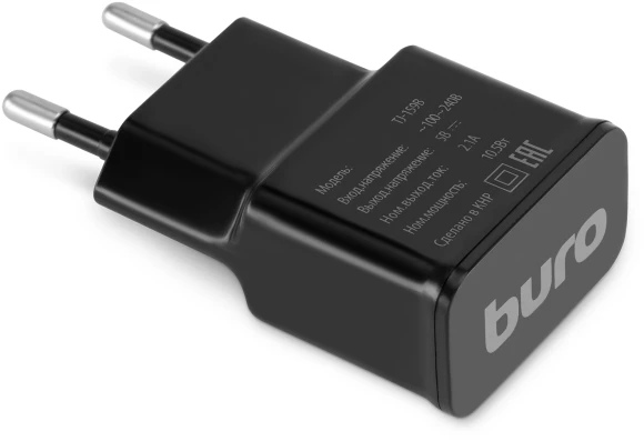 Сетевое зар./устр. Buro TJ-159b 10.5W 2.1A USB-A универсальное черный