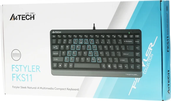 Клавиатура A4Tech Fstyler FKS11 черный/серый USB (FKS11 GREY) Клавиатура A4Tech Fstyler FKS11 черный/серый USB (FKS11 GREY)