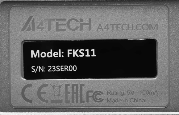 Клавиатура A4Tech Fstyler FKS11 черный/серый USB (FKS11 GREY) Клавиатура A4Tech Fstyler FKS11 черный/серый USB (FKS11 GREY)
