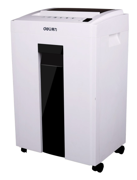 Шредер Deli 9953 белый (секр.P-5) фрагменты 8лист. 23лтр. скрепки скобы пл.карты CD Шредер Deli 9953 белый (секр.P-5) фрагменты 8лист. 23лтр. скрепки скобы пл.карты CD