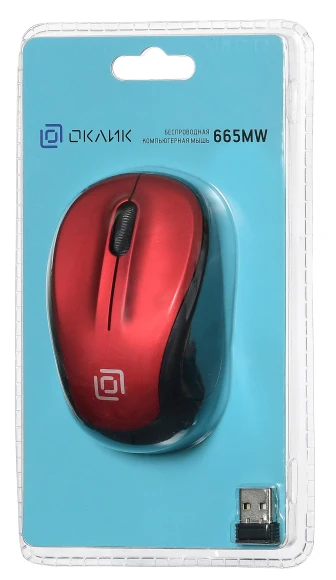 Мышь Оклик 665MW черный/красный оптическая 1600dpi беспров. USB для ноутбука 3but (1025135) Мышь Оклик 665MW черный/красный оптическая 1600dpi беспров. USB для ноутбука 3but (1025135)