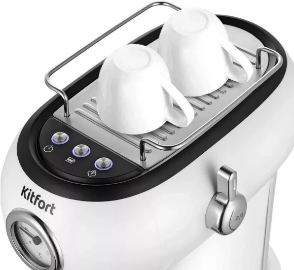 Кофеварка рожковая Kitfort КТ-7219 1100Вт белый