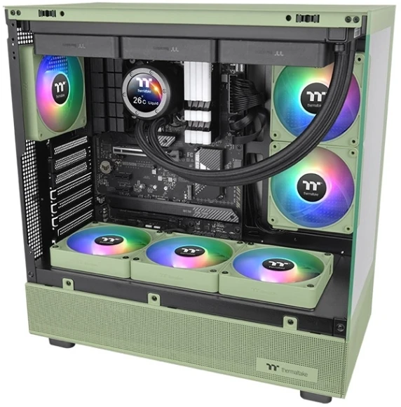 Вентилятор для корпуса Thermaltake CT120 EX Sync Matcha ARGB 120х120x25 зеленый 4-pin 28.5дБ (упак.:3шт) (CL-F196-PL12MG-A) Ret Вентилятор для корпуса Thermaltake CT120 EX Sync Matcha ARGB 120х120x25 зеленый 4-pin 28.5дБ (упак.:3шт) (CL-F196-PL12MG-A) Ret