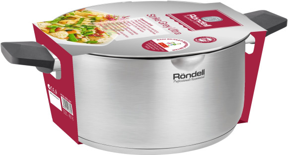 Кастрюля Rondell Strike Grey Ultra RDS-1947 2л. d=18см (с крышкой) стальной