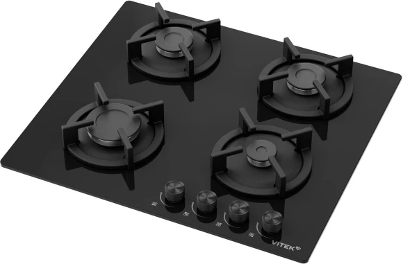 Газовая варочная поверхность Vitek VGH 6450 BG черный Газовая варочная поверхность Vitek VGH 6450 BG черный