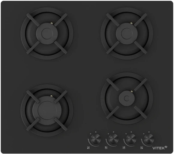 Газовая варочная поверхность Vitek VGH 6450 BG черный Газовая варочная поверхность Vitek VGH 6450 BG черный