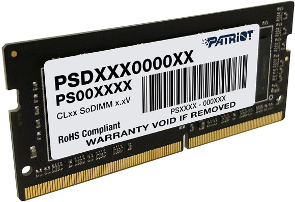 Память DDR4 32GB 2666MHz Patriot PSD432G26662S Signature RTL PC4-21300 CL19 SO-DIMM 260-pin 1.2В dual rank Ret Память DDR4 32GB 2666MHz Patriot PSD432G26662S Signature RTL PC4-21300 CL19 SO-DIMM 260-pin 1.2В dual rank Ret