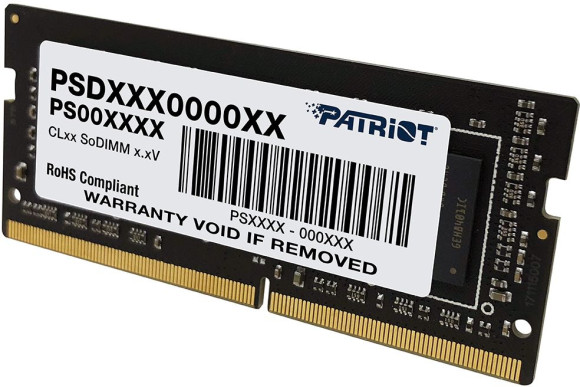 Память DDR4 32GB 2666MHz Patriot PSD432G26662S Signature RTL PC4-21300 CL19 SO-DIMM 260-pin 1.2В dual rank Ret Память DDR4 32GB 2666MHz Patriot PSD432G26662S Signature RTL PC4-21300 CL19 SO-DIMM 260-pin 1.2В dual rank Ret