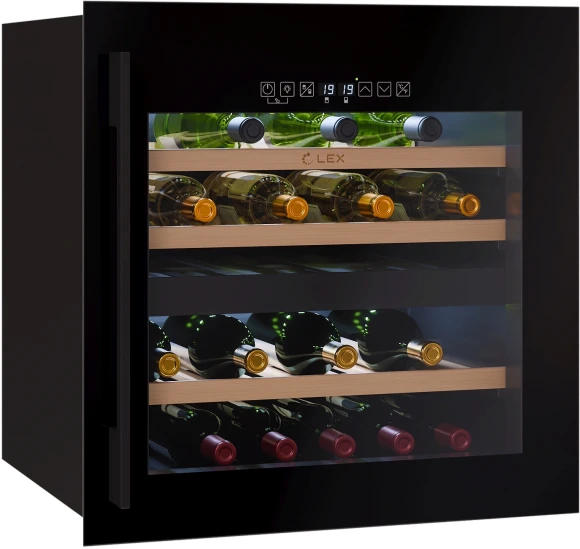 Винный шкаф Lex LWD6036BL dual zone S 1-нокамерн. черный стекло (CHAT500009) Винный шкаф Lex LWD6036BL dual zone S 1-нокамерн. черный стекло (CHAT500009)