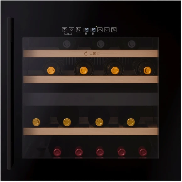 Винный шкаф Lex LWD6036BL dual zone S 1-нокамерн. черный стекло (CHAT500009) Винный шкаф Lex LWD6036BL dual zone S 1-нокамерн. черный стекло (CHAT500009)