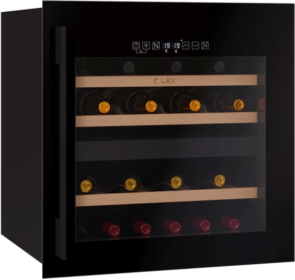 Винный шкаф Lex LWD6036BL dual zone S 1-нокамерн. черный стекло (CHAT500009) Винный шкаф Lex LWD6036BL dual zone S 1-нокамерн. черный стекло (CHAT500009)