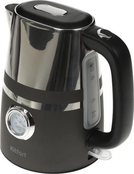 Чайник электрический Kitfort КТ-670-1 1.7л. 2200Вт графит корпус: металл/пластик
