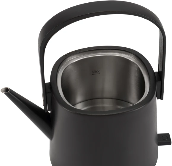 Чайник электрический Hyundai HYK-S2042 0.6л. 1000Вт черный корпус: металл