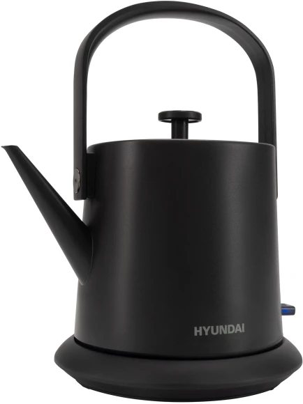 Чайник электрический Hyundai HYK-S2042 0.6л. 1000Вт черный корпус: металл