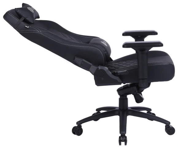 Кресло игровое Cactus CS-CHR-0112BL черный экокожа с подголов. крестов. сталь