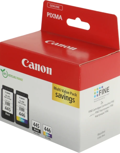 Картридж струйный Canon PG-445/CL-446 8283B004/008 многоцветный/черный набор печ.гол.в компл. для Canon MG2440/MG2540