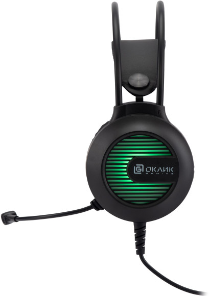 Наушники с микрофоном Оклик HS-L300G черный 2.2м мониторные оголовье (1796949) Наушники с микрофоном Оклик HS-L300G черный 2.2м мониторные оголовье (1796949)