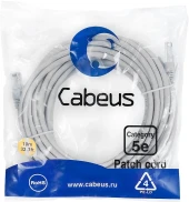Патч-корд Cabeus PC-UTP-RJ45-CAT.5E-20M-LSZH U/UTP RJ-45 вил.-вилка RJ-45 кат.5E 20м серый LSZH Патч-корд Cabeus PC-UTP-RJ45-CAT.5E-20M-LSZH U/UTP RJ-45 вил.-вилка RJ-45 кат.5E 20м серый LSZH