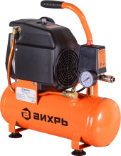 Компрессор поршневой Вихрь КП-165/10 безмасляный 165л/мин 10л 950Вт оранжевый/черный Компрессор поршневой Вихрь КП-165/10 безмасляный 165л/мин 10л 950Вт оранжевый/черный