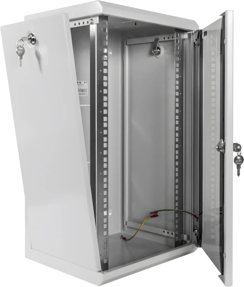 Шкаф коммутационный ЦМО (ШРН-8.255-10) настенный 8U 320x305мм пер.дв.стекл серый 255мм 8.1кг 180град. 420мм