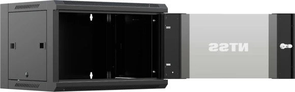 Шкаф коммутационный NTSS NTSS-W6U6045GS-BL настенный 6U 570x450мм пер.дв.стекл 60кг черный 350мм 18кг 220град. 370мм IP20 сталь Шкаф коммутационный NTSS NTSS-W6U6045GS-BL настенный 6U 570x450мм пер.дв.стекл 60кг черный 350мм 18кг 220град. 370мм IP20 сталь