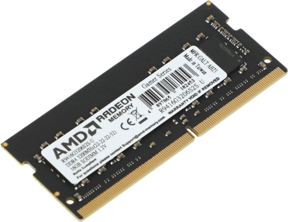 Память DDR4 16Gb 3200MHz AMD R9416G3206S2S-U R9 RTL PC4-25600 CL22 SO-DIMM 260-pin 1.2В Ret Память DDR4 16Gb 3200MHz AMD R9416G3206S2S-U R9 RTL PC4-25600 CL22 SO-DIMM 260-pin 1.2В Ret