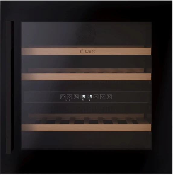 Винный шкаф Lex LWD6036BL dual zone 1-нокамерн. черный стекло (CHAT500007) Винный шкаф Lex LWD6036BL dual zone 1-нокамерн. черный стекло (CHAT500007)