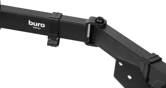 Кронштейн для мониторов ЖК Buro M042 черный 17"-27" макс.8кг настольный поворот и наклон