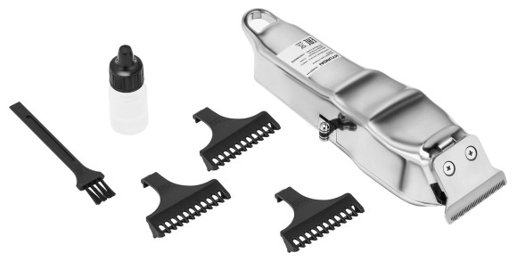 Машинка для стрижки Hyundai H-HC7111 серебристый/черный 3Вт (насадок в компл:3шт) Машинка для стрижки Hyundai H-HC7111 серебристый/черный 3Вт (насадок в компл:3шт)