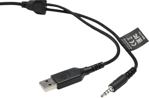 Наушники с микрофоном A4Tech Bloody G230p черный 2м накладные оголовье (G230P)