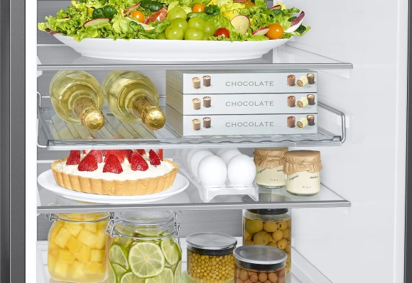 Холодильник Samsung RB34C7B5E12/EF 2-хкамерн. белый стекло инвертер