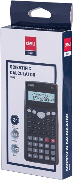 Калькулятор научный Deli E1705 черный 10+2-разр. Калькулятор научный Deli E1705 черный 10+2-разр.