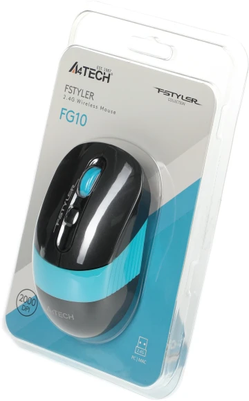 Мышь A4Tech Fstyler FG10 черный/синий оптическая 2000dpi беспров. USB 4but (FG10 BLUE) Мышь A4Tech Fstyler FG10 черный/синий оптическая 2000dpi беспров. USB 4but (FG10 BLUE)