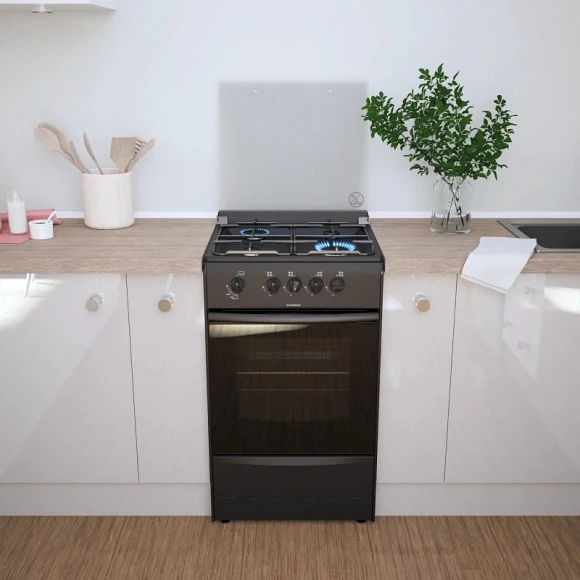 Плита Газовая Darina 1В GM 441 002 At антрацит (стеклянная крышка) реш.сталь Плита Газовая Darina 1В GM 441 002 At антрацит (стеклянная крышка) реш.сталь