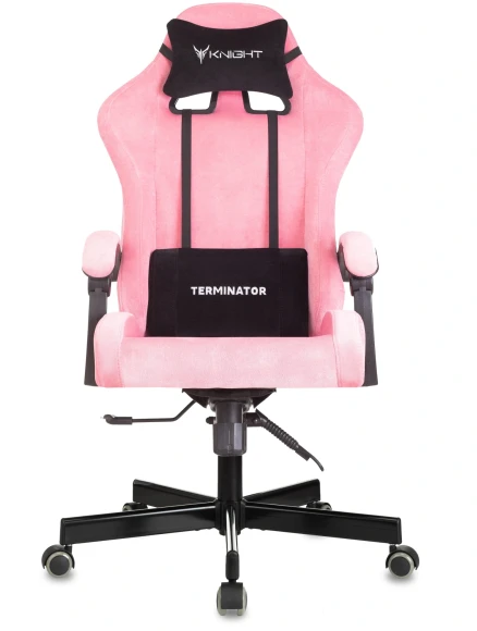 Кресло игровое Knight Terminator розовый Velvet 36 крестов. металл Кресло игровое Knight Terminator розовый Velvet 36 крестов. металл