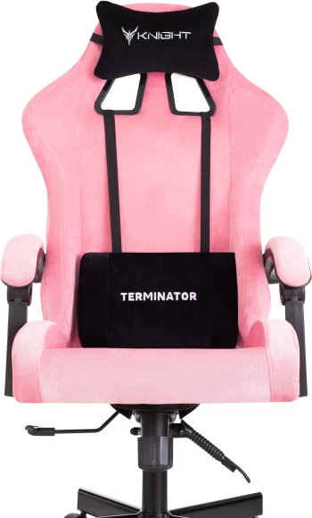 Кресло игровое Knight Terminator розовый Velvet 36 крестов. металл Кресло игровое Knight Terminator розовый Velvet 36 крестов. металл