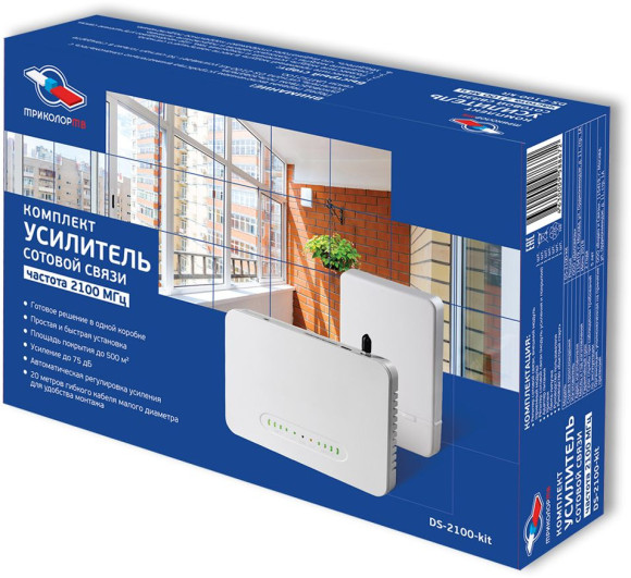 Усилитель сигнала Триколор DS-2100-kit 20м однодиапазонная белый (046/91/00050419) Усилитель сигнала Триколор DS-2100-kit 20м однодиапазонная белый (046/91/00050419)