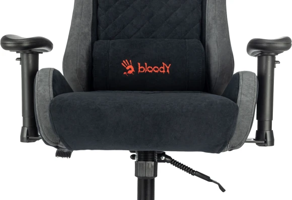 Кресло игровое A4Tech Bloody GC-580 черный/серый искусственная замша с подголов. крестов.