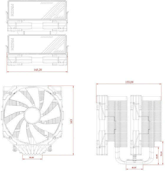 Устройство охлаждения(кулер) ID-Cooling Frozn A720 Soc-AM5/AM4/1200/1700/1851 черный 4-pin 33.5dB Al+Cu 300W 1300gr Ret (FROZN A720 BLACK)