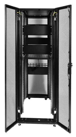 Шкаф серверный ЦМО (ШТК-СП-42.6.10-44АА-9005) напольный 42U 600x990мм пер.дв.перфор. 2 бок.пан. задн.дв.перфор. направл.под закл.гайки 1350кг черный 690мм 139кг 120град. 1950мм IP20 сталь Шкаф серверный ЦМО (ШТК-СП-42.6.10-44АА-9005) напольный 42U 600x990мм пер.дв.перфор. 2 бок.пан. задн.дв.перфор. направл.под закл.гайки 1350кг черный 690мм 139кг 120град. 1950мм IP20 сталь