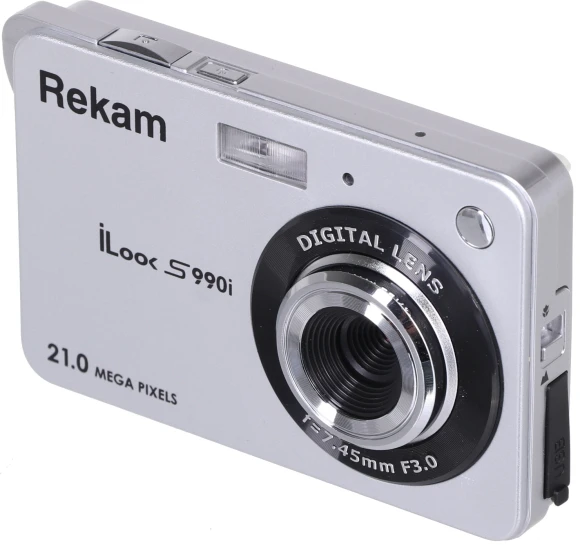 Фотоаппарат Rekam iLook S990i серебристый 21Mpix 2.7" 720p SDHC/MMC CMOS IS el/Li-Ion