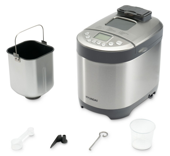 Хлебопечь Hyundai HYBM-4082 550Вт серый/серебристый Хлебопечь Hyundai HYBM-4082 550Вт серый/серебристый