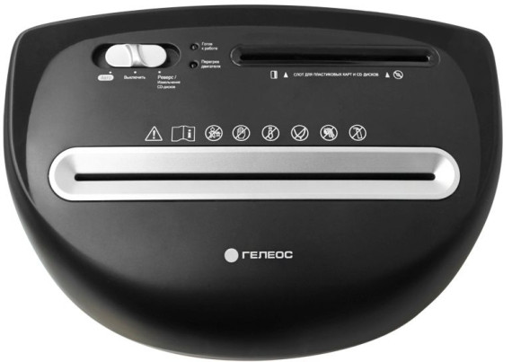 Шредер Heleos УП23-4 черный/серебристый (секр.P-4) фрагменты 13лист. 23лтр. скрепки скобы пл.карты CD Шредер Heleos УП23-4 черный/серебристый (секр.P-4) фрагменты 13лист. 23лтр. скрепки скобы пл.карты CD