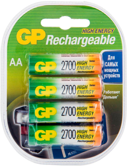 Аккумулятор GP 270AAHC AA NiMH 2700mAh (4шт)